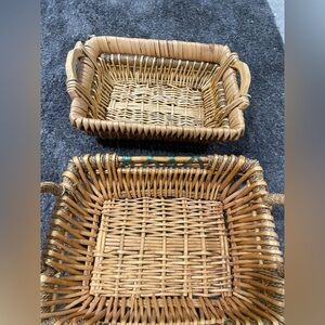 Set of Two Woven Baskets